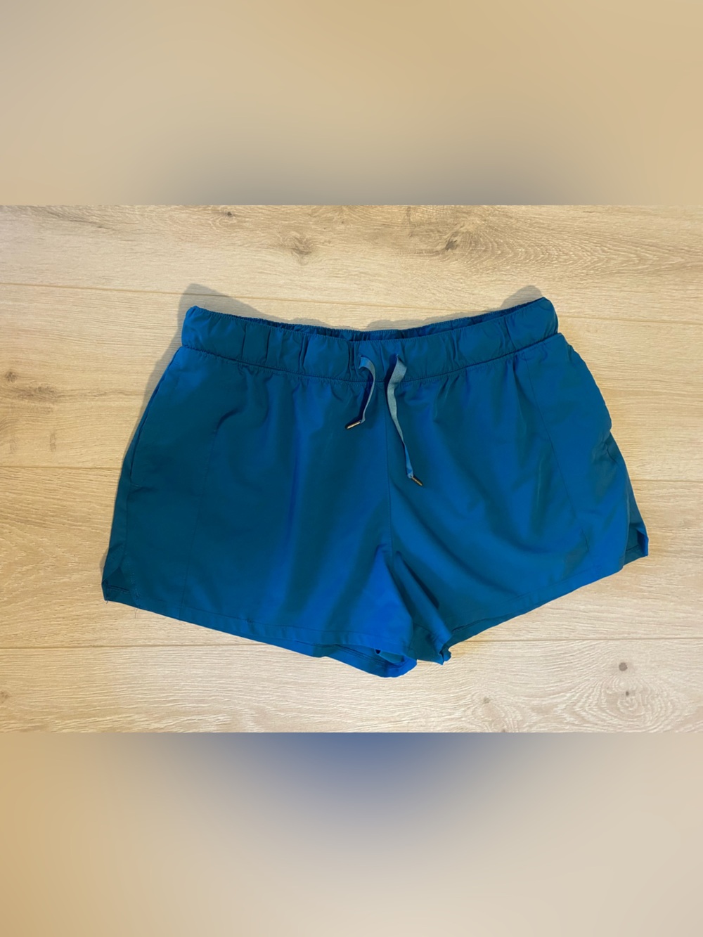 Marika Teal Athletic Shorts with Drawstring